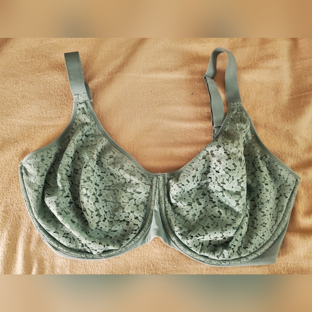 Chantelle Green Lace Bra - Picture 2 of 5